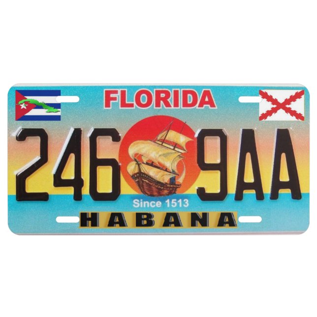 Florida Spanish Empire Aluminum License Plate License Plate (Front)
