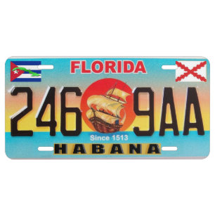 Florida Spanish Empire Aluminum License Plate Plate