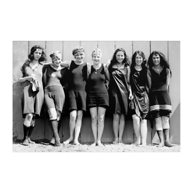Florida Spring Break Bathing Beauties 1920 Acrylic Print (Front)