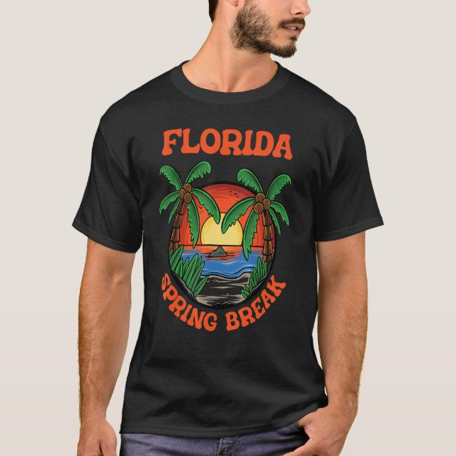 Florida Spring Break School Vacation Beach Trip T-Shirt (Front)