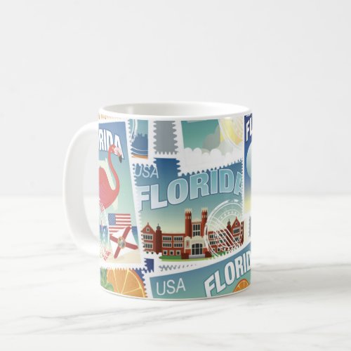 Florida Stamps Coffee Mug