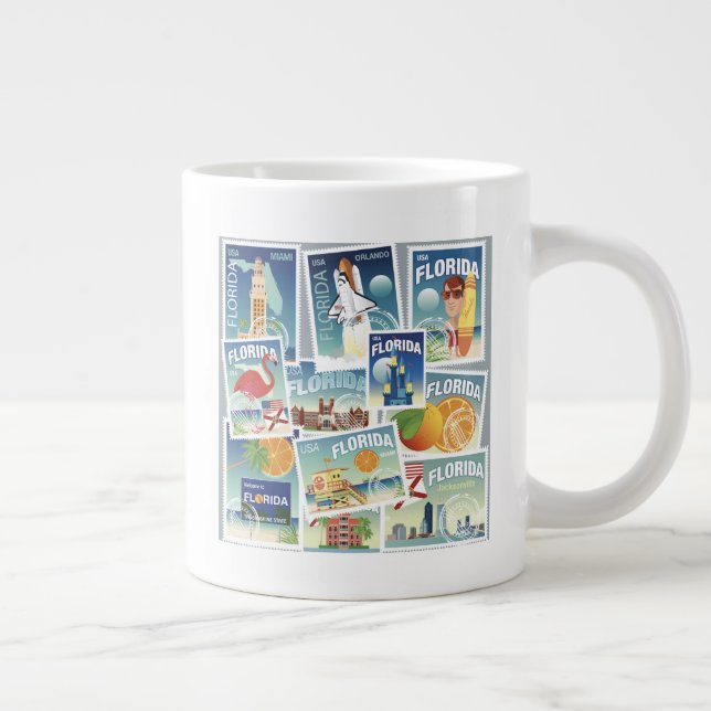 Florida Stamps Giant Coffee Mug (Right)