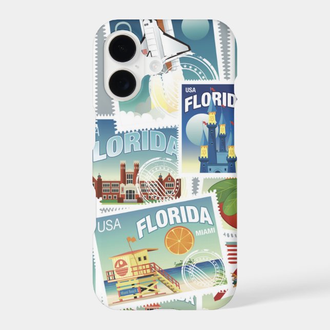 Florida Stamps Iphone Case (Back)