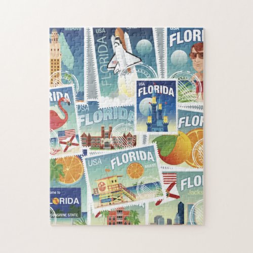 Florida Stamps Jigsaw Puzzle