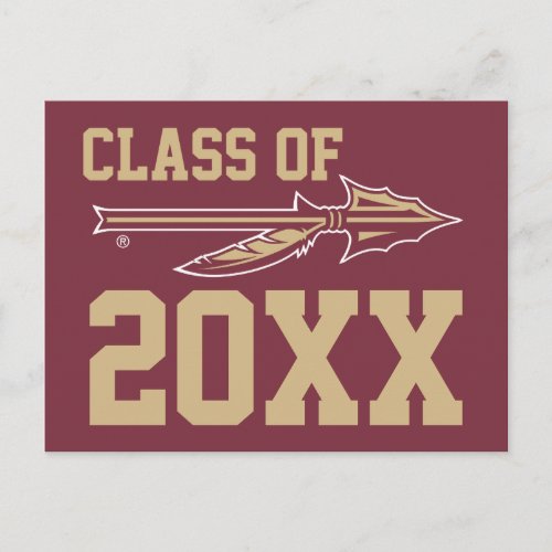 Florida State Alumni Class Year Postcard