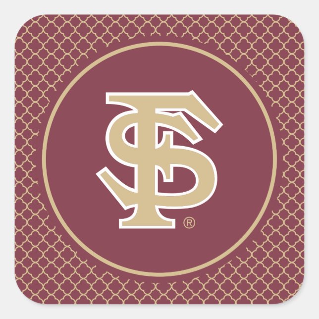 Florida State Baseball Square Sticker (Front)