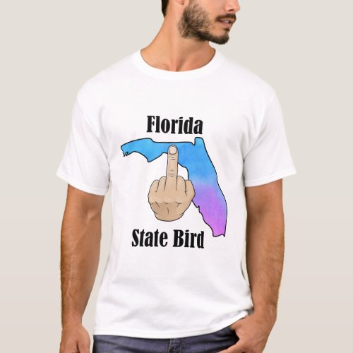 Florida state bird t_shirt middle finger color