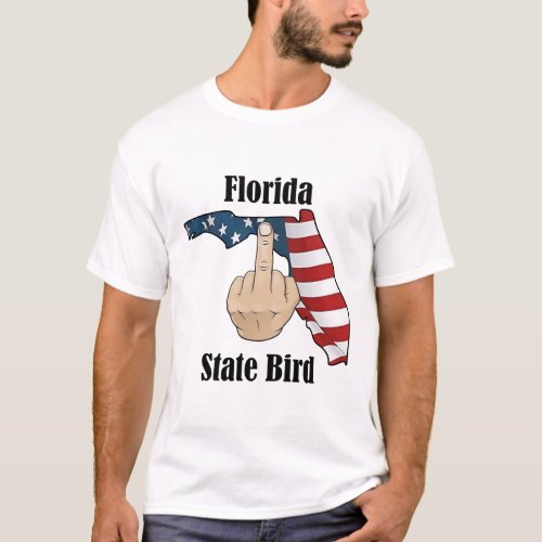 Florida state bird t_shirt middle finger flag