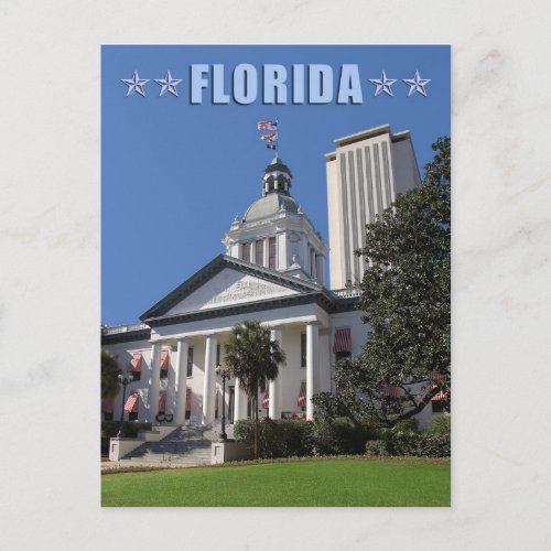 Florida State Capitols Old and New Tallahassee Postcard