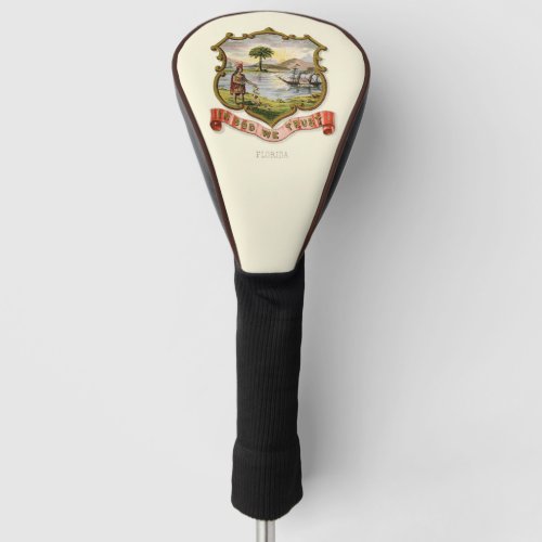 Florida state coat of arms 1876 golf head cover