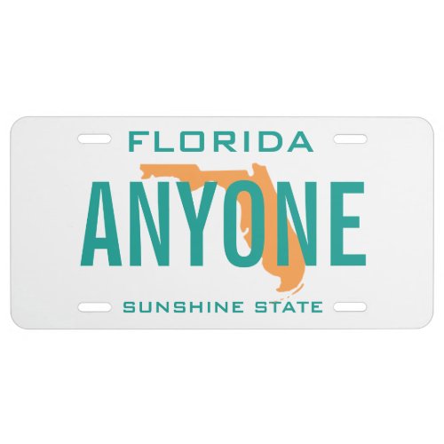 Florida State Custom License Plate