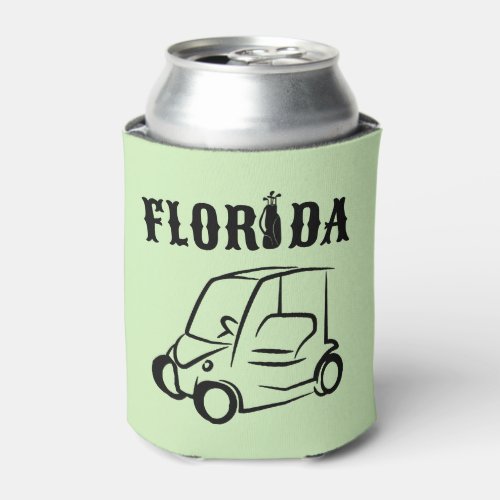Florida State Custom Personalized Golfer Beer Can Cooler