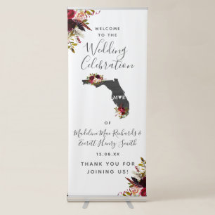 Florida State Destination Wedding Welcome Retractable Banner