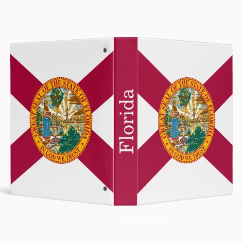 Florida State Flag 3 Ring Binder