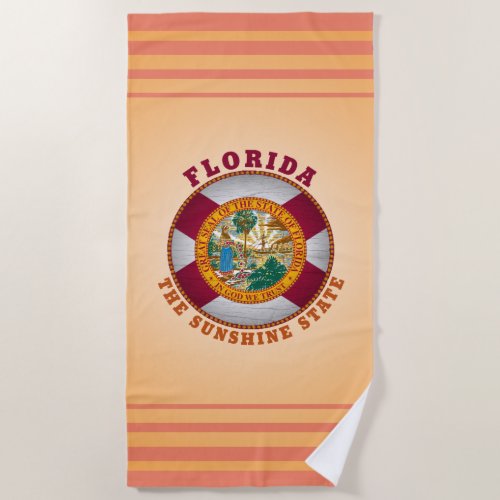 FLORIDA STATE FLAG BEACH TOWEL
