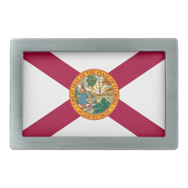Florida State Flag Belt Buckle (Front)