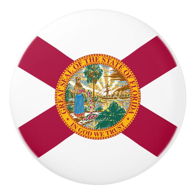 Florida State Flag Ceramic Knob (Front)