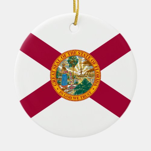 Florida State Flag Ceramic Ornament