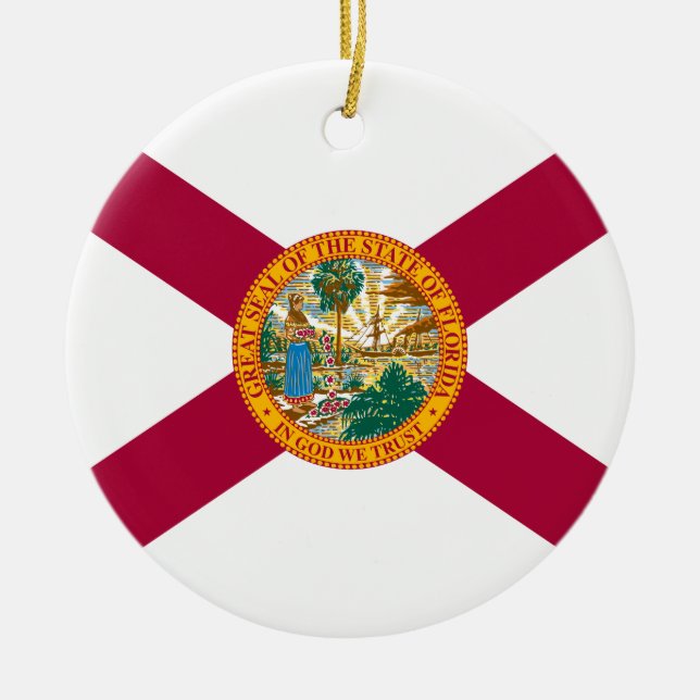 Florida State Flag Ceramic Ornament (Front)