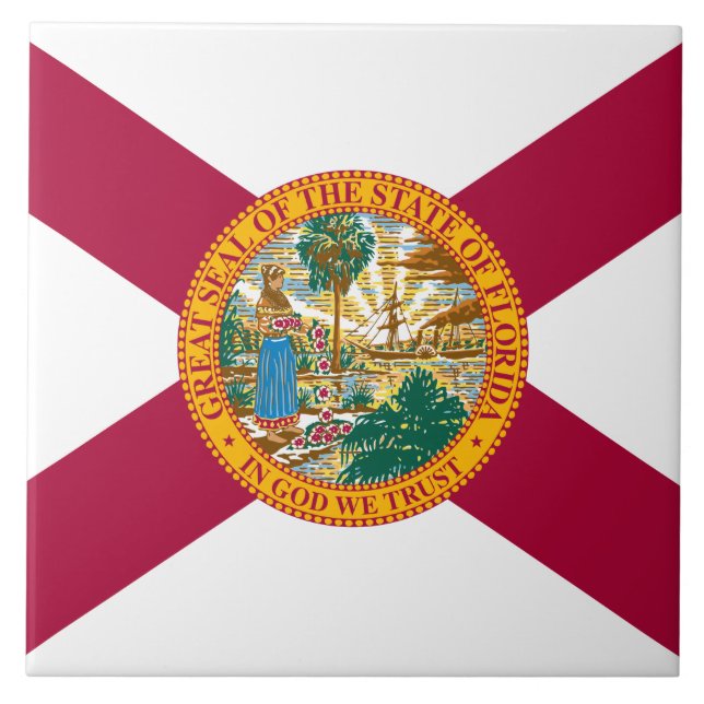 Florida State Flag Ceramic Tile (Front)