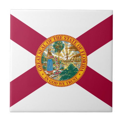 Florida State Flag Ceramic Tile