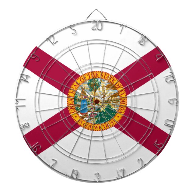 Florida State Flag Dart Board (Front)