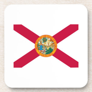 Florida State Flag Design Beverage Coaster