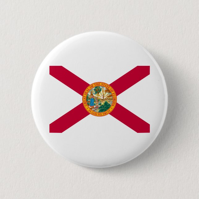 Florida State Flag Design Button (Front)