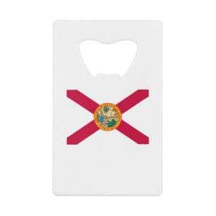 Florida State Flag Design Credit Card Bottle Opener