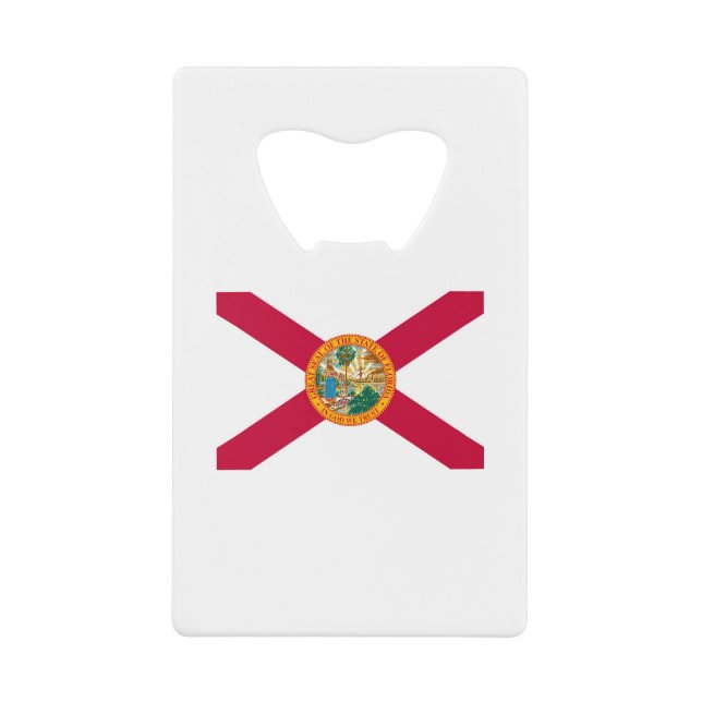 Florida State Flag Design Credit Card Bottle Opener (Front)