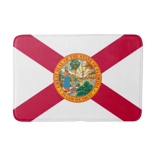 Florida State Flag Design Decor Bathroom Mat