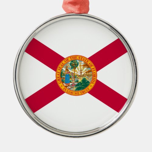 Florida State Flag Design Decor Metal Ornament