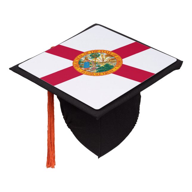 Florida State Flag Design Graduation Cap Topper (Angled)