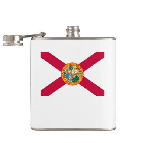Florida State Flag Design Hip Flask