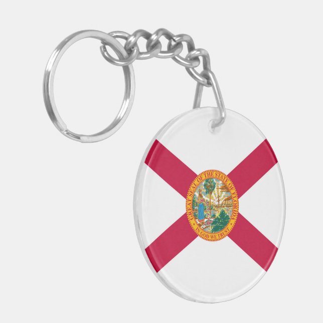 Florida State Flag Design Keychain (Front Left)