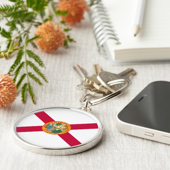 Florida State Flag Design Keychain (Side)