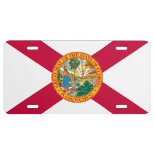 Florida State Flag Design License Plate