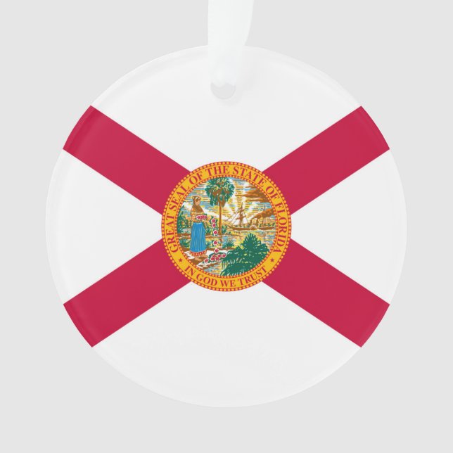 Florida State Flag Design Ornament (Front)