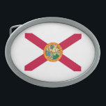 Florida State Flag Design Oval Belt Buckle<br><div class="desc">Here's a Florida State Flag Design presented on a variety of popular products. A great gift idea for all occasions and anyone in for a visit. A great gift idea! Use the "Ask this Designer" link to contact us with your special design requests or for some assistance with any of...</div>