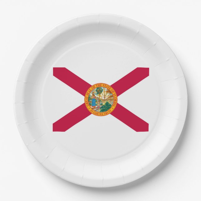 Florida State Flag Design Paper Plates (Front)