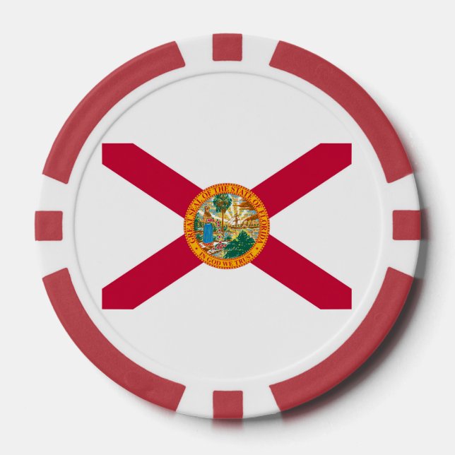 Florida State Flag Design Poker Chips (Front)