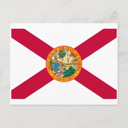 Florida State Flag Design Postcard