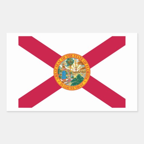 Florida State Flag Design Rectangular Sticker