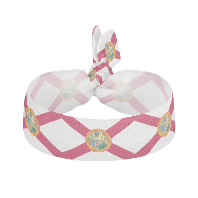Florida State Flag Design Ribbon Hair Tie (Front)