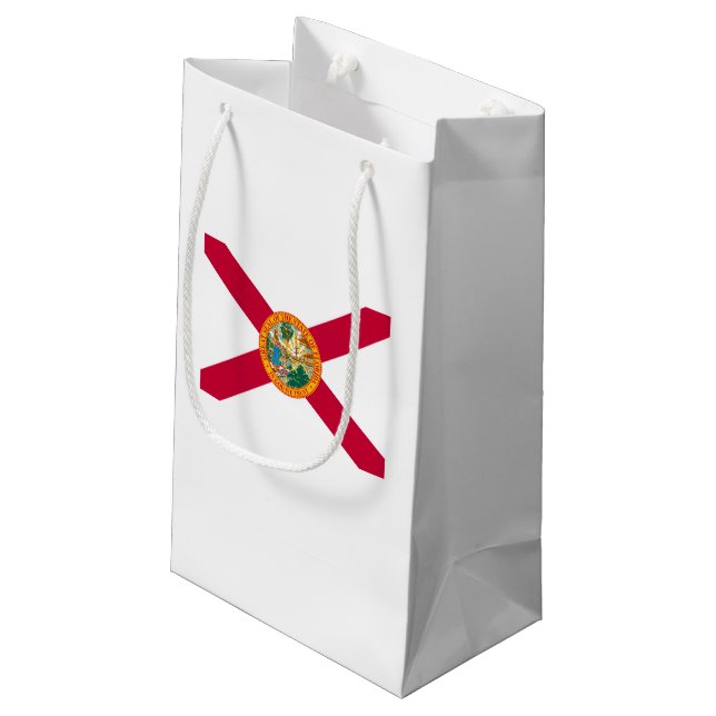 Florida State Flag Design Small Gift Bag (Back Angled)