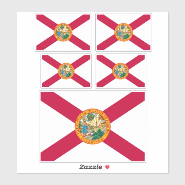 Florida State Flag Design Sticker (Sheet)