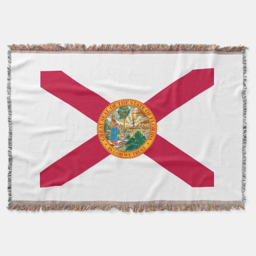 Florida State Flag Design Throw Blanket