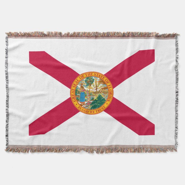 Florida State Flag Design Throw Blanket (Front)