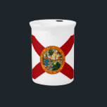 Florida State Flag Drink Pitcher<br><div class="desc">Florida State Flag beverage pitcher. Enjoy traveling through Florida. This makes a nice keepsake. Edit it to make any changes.</div>