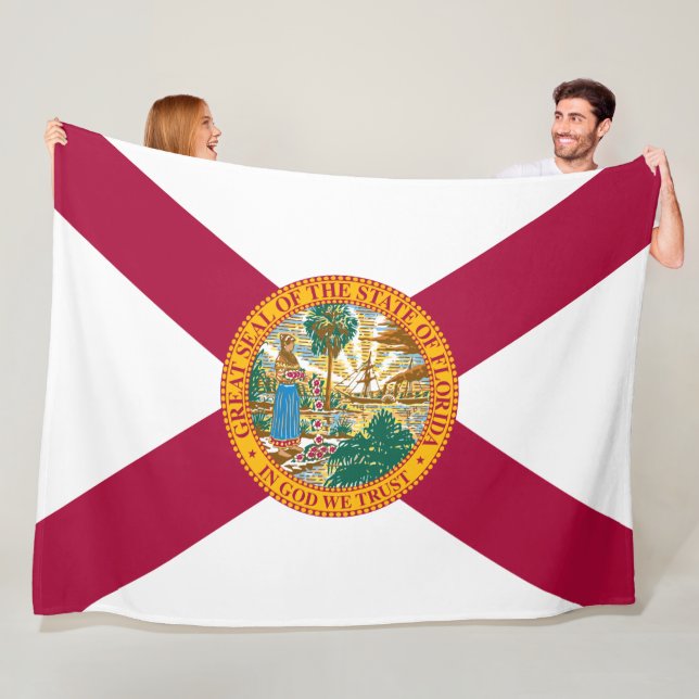 Florida State Flag Fleece Blanket (In Situ)